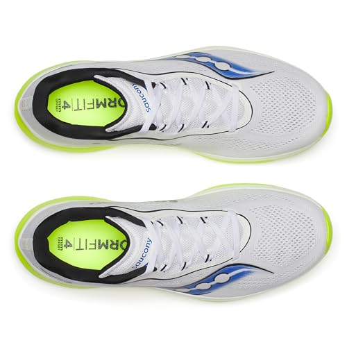 Saucony Men's Kinvara 15 Sneaker, White/Citron