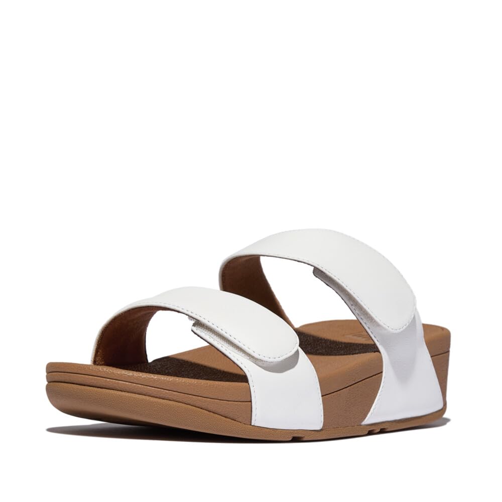 Fitflop Lulu Leather Adjustable Slides Women's Slip On Sandal