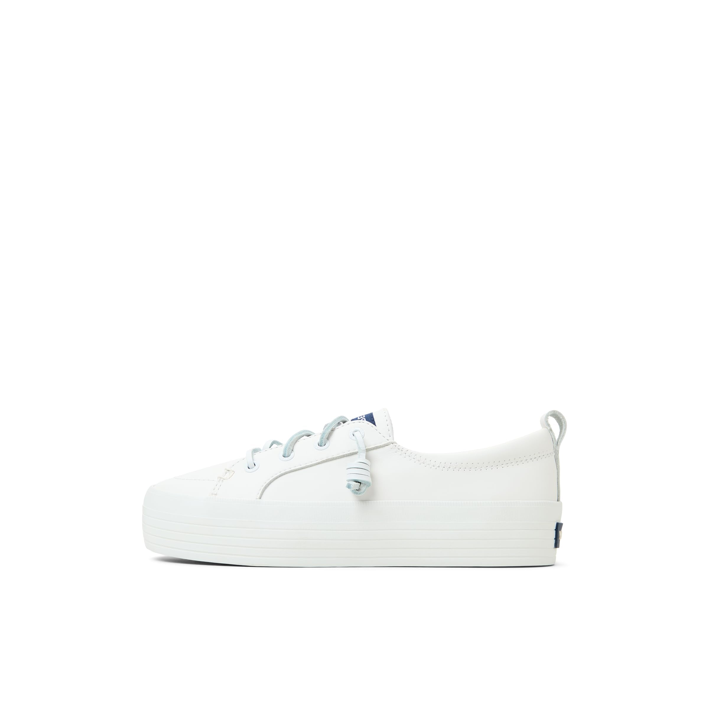 Sperry Women's Crest Vibe Platform Sneaker, White Leather, 8