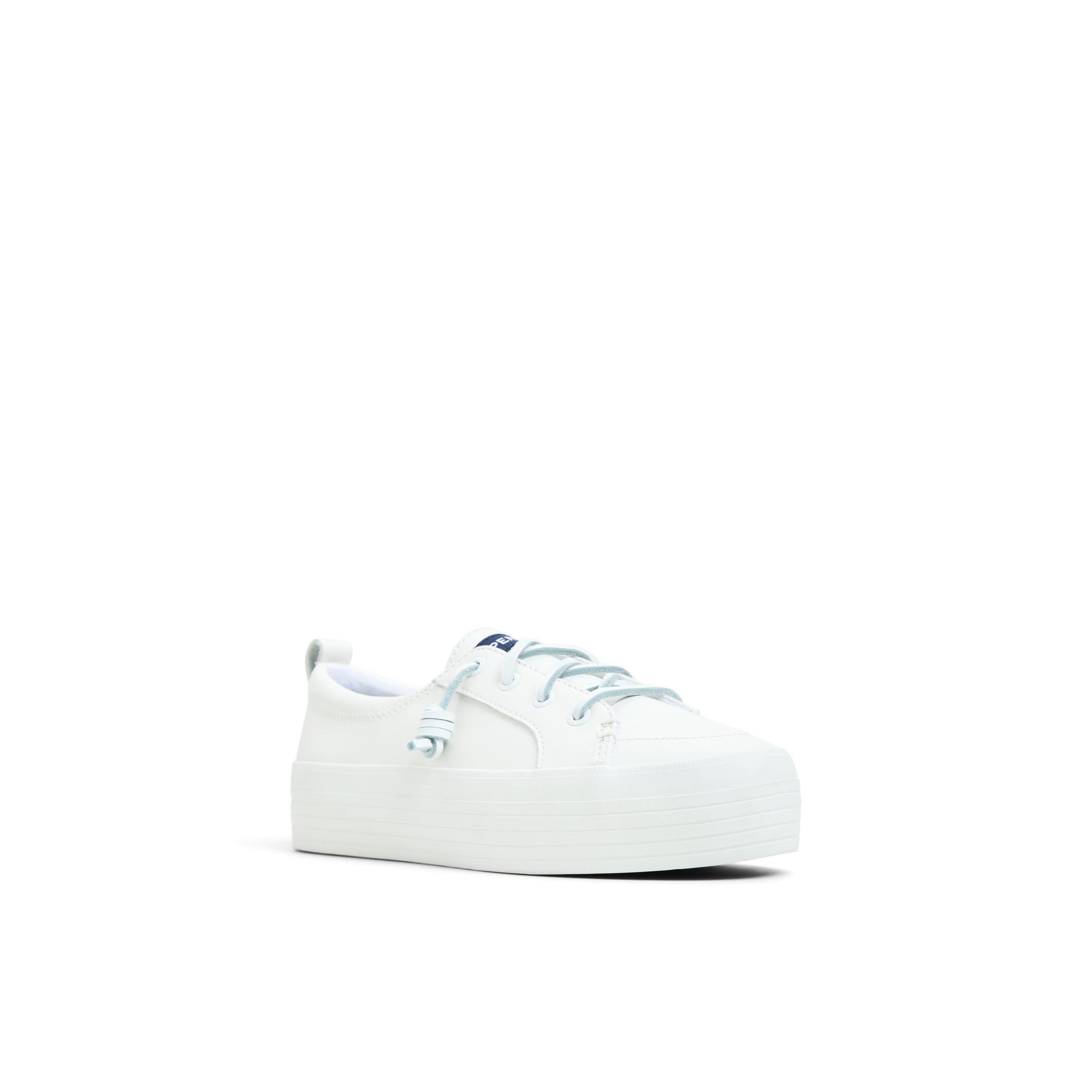 Sperry Women's Crest Vibe Platform Sneaker, White Leather, 8