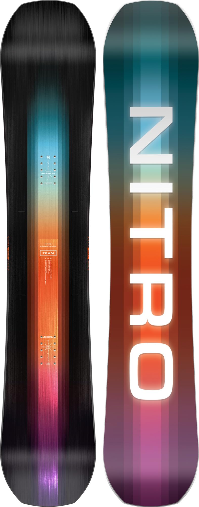 Nitro Snowboards Men's Team & Team Wide Board '25, Freestyle/Freerideboard, Directional Twin, True Camber, All-Terrain