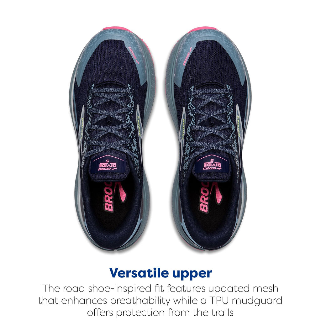 Brooks Women’s Divide 5 Trail Running Shoe - Peacoat/Black/Pink