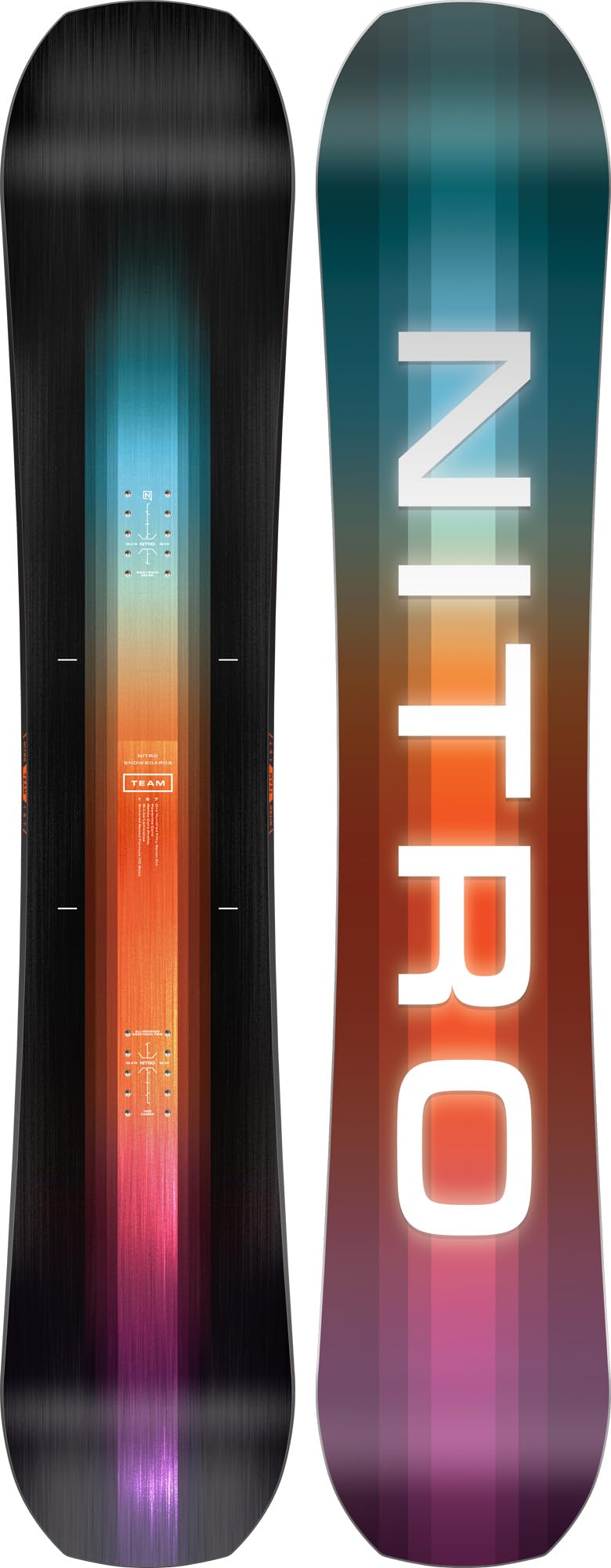 Nitro Snowboards Men's Team & Team Wide Board '25, Freestyle/Freerideboard, Directional Twin, True Camber, All-Terrain