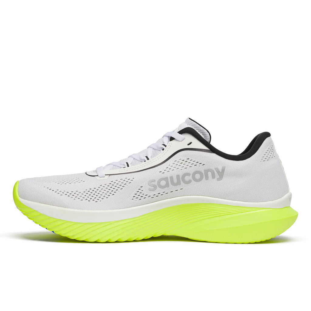 Saucony Men's Kinvara 15 Sneaker, White/Citron