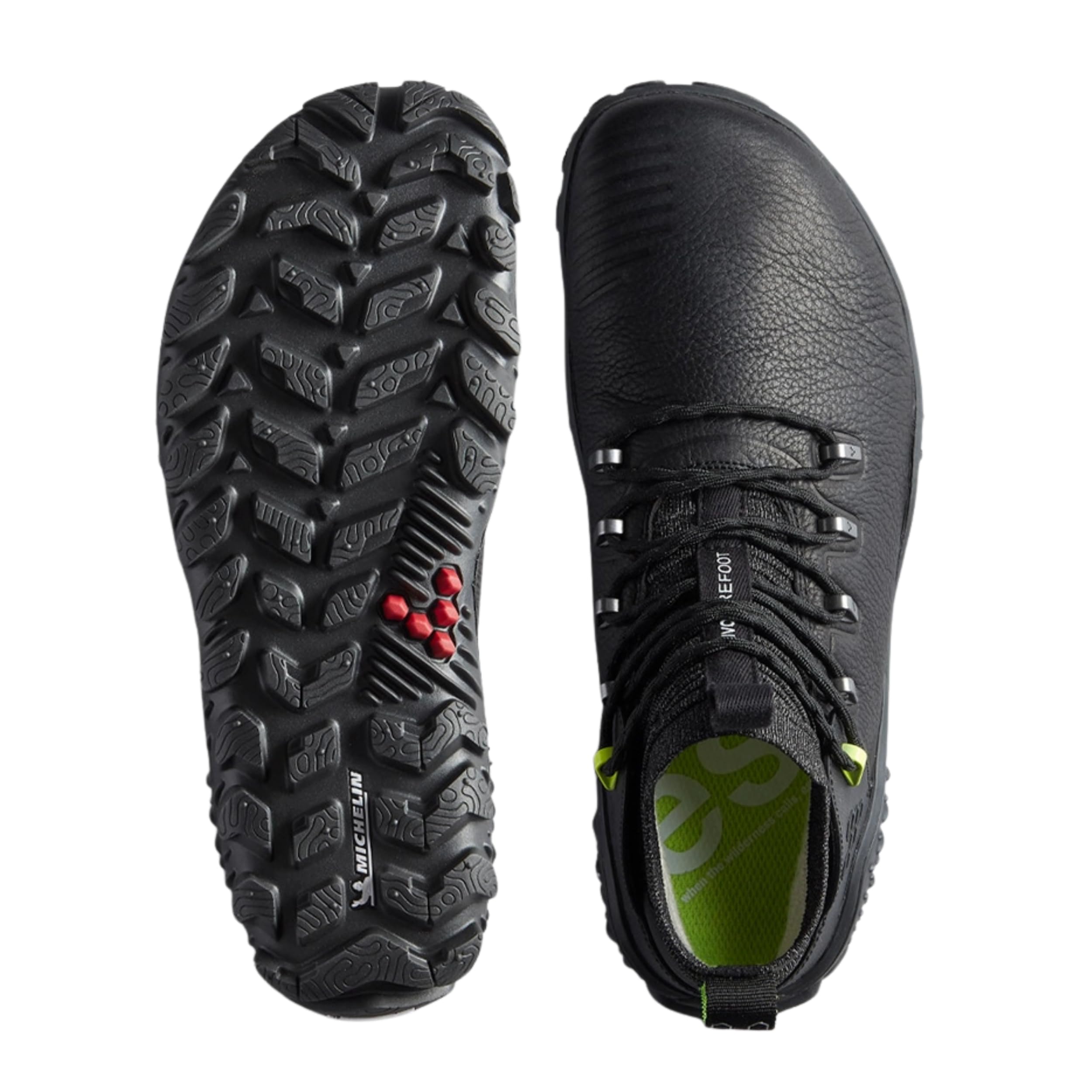 Vivobarefoot Magna Forest ESC, Mens Leather And Wool Hiking Trainers With Barefoot Sole