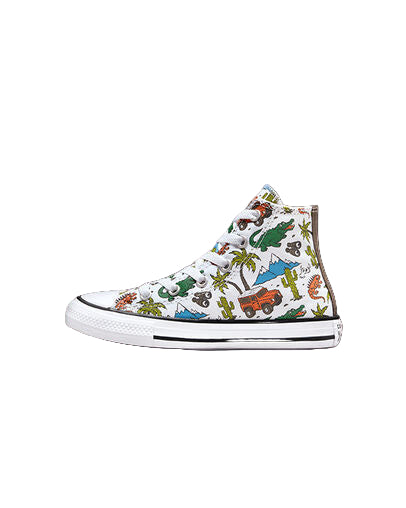 Converse Kids Chuck Taylor All Star Desert Explorer, White/Engine Smoke/Green