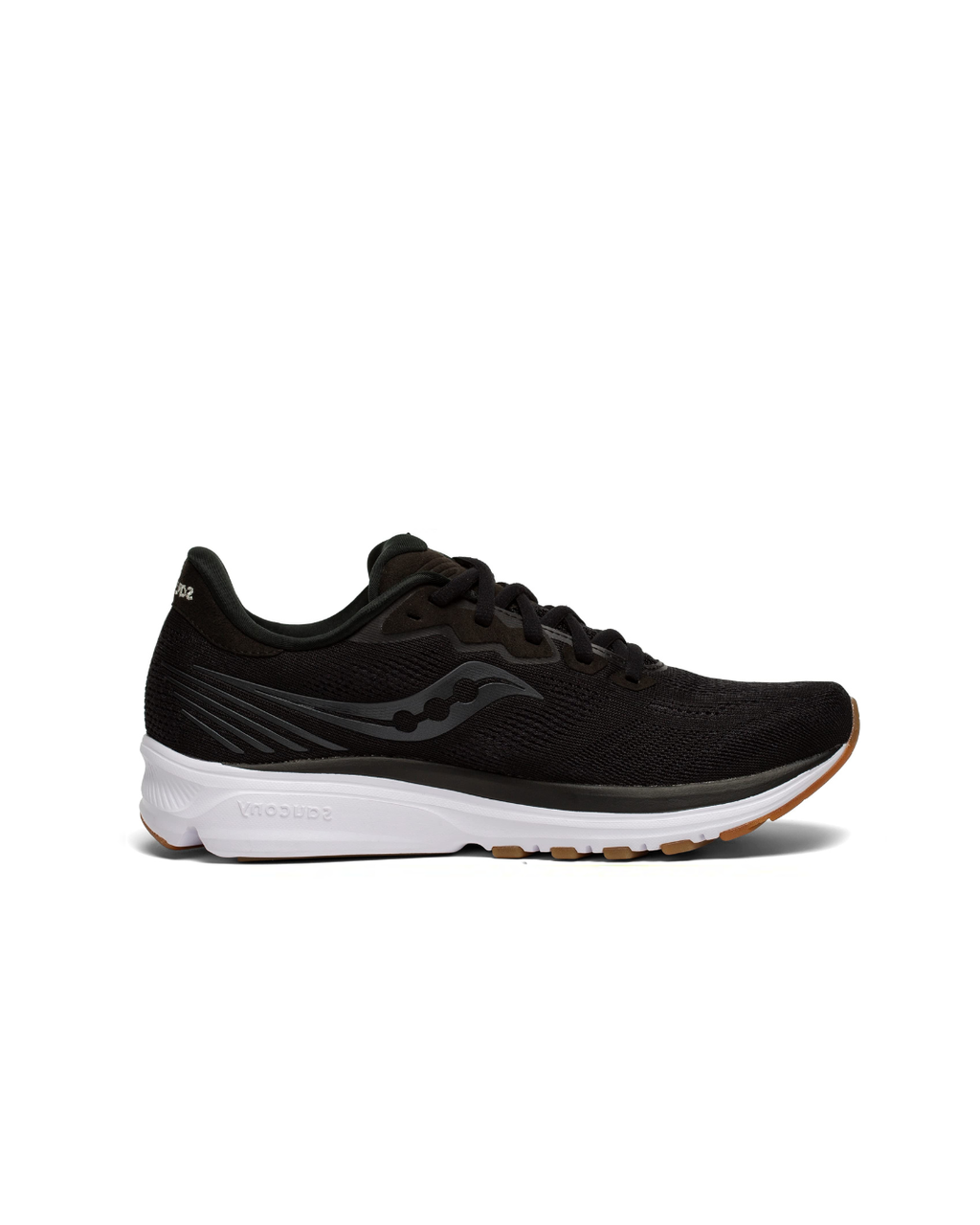 Saucony Men's Ride 14 Running Shoe, Black/gum