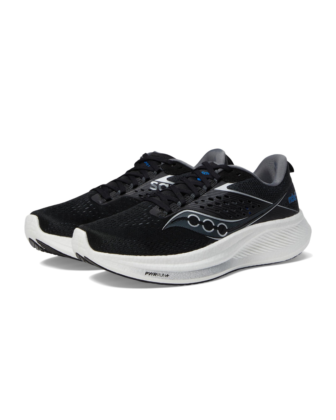 Saucony Men's Ride 17 Sneaker, Black/White
