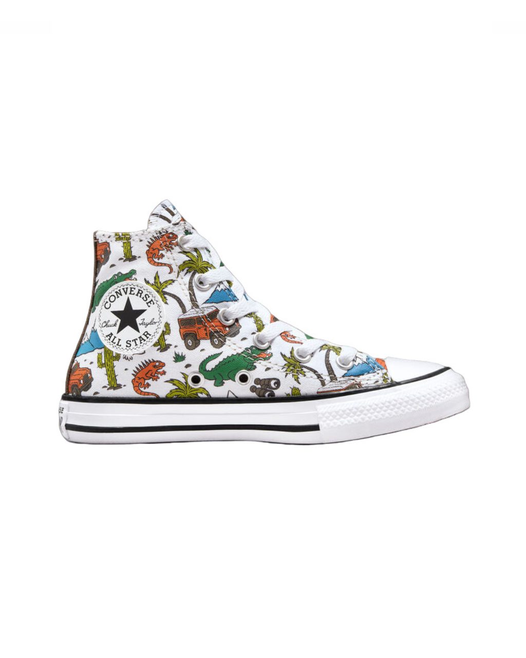 Converse Kids Chuck Taylor All Star Desert Explorer, White/Engine Smoke/Green