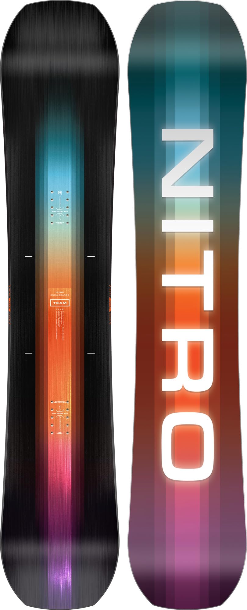 Nitro Snowboards Men's Team & Team Wide Board '25, Freestyle/Freerideboard, Directional Twin, True Camber, All-Terrain