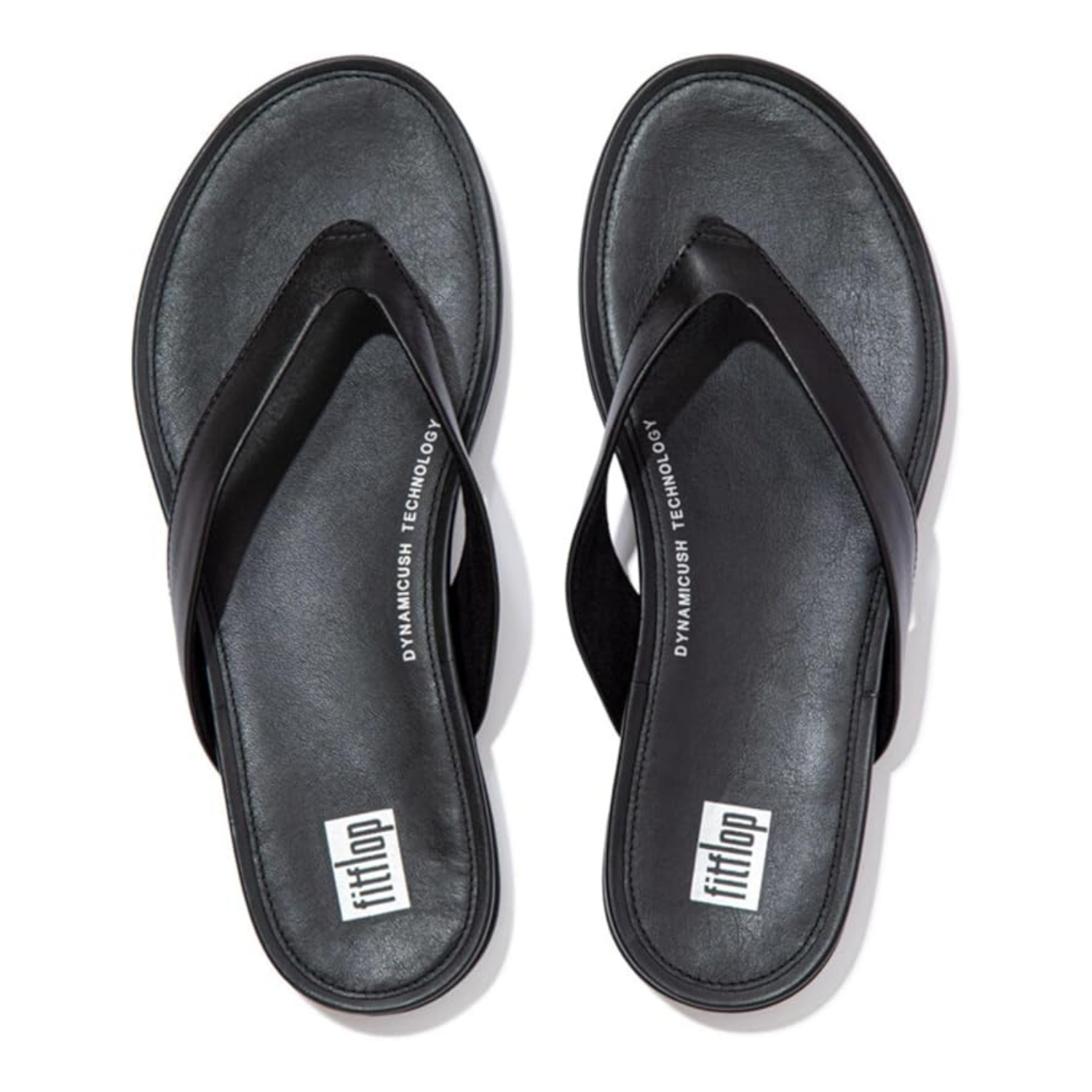 FitFlop Gracie Leather Flip-Flops All Black