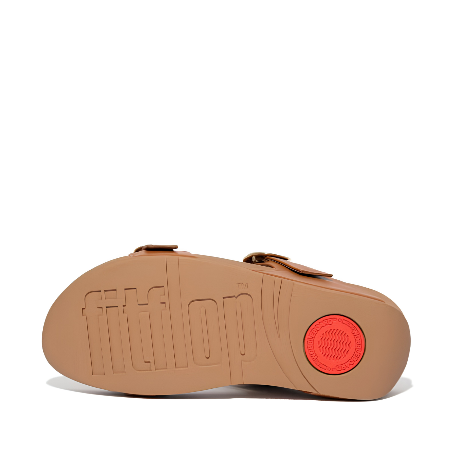 FitFlop Lulu Adjustable Leather Slide Sandal Light Tan