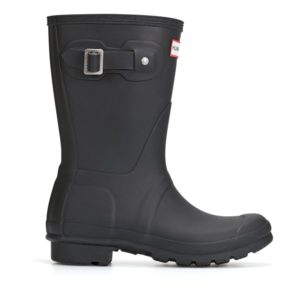 Hunter Women's Original Short Rain Boot Black side view