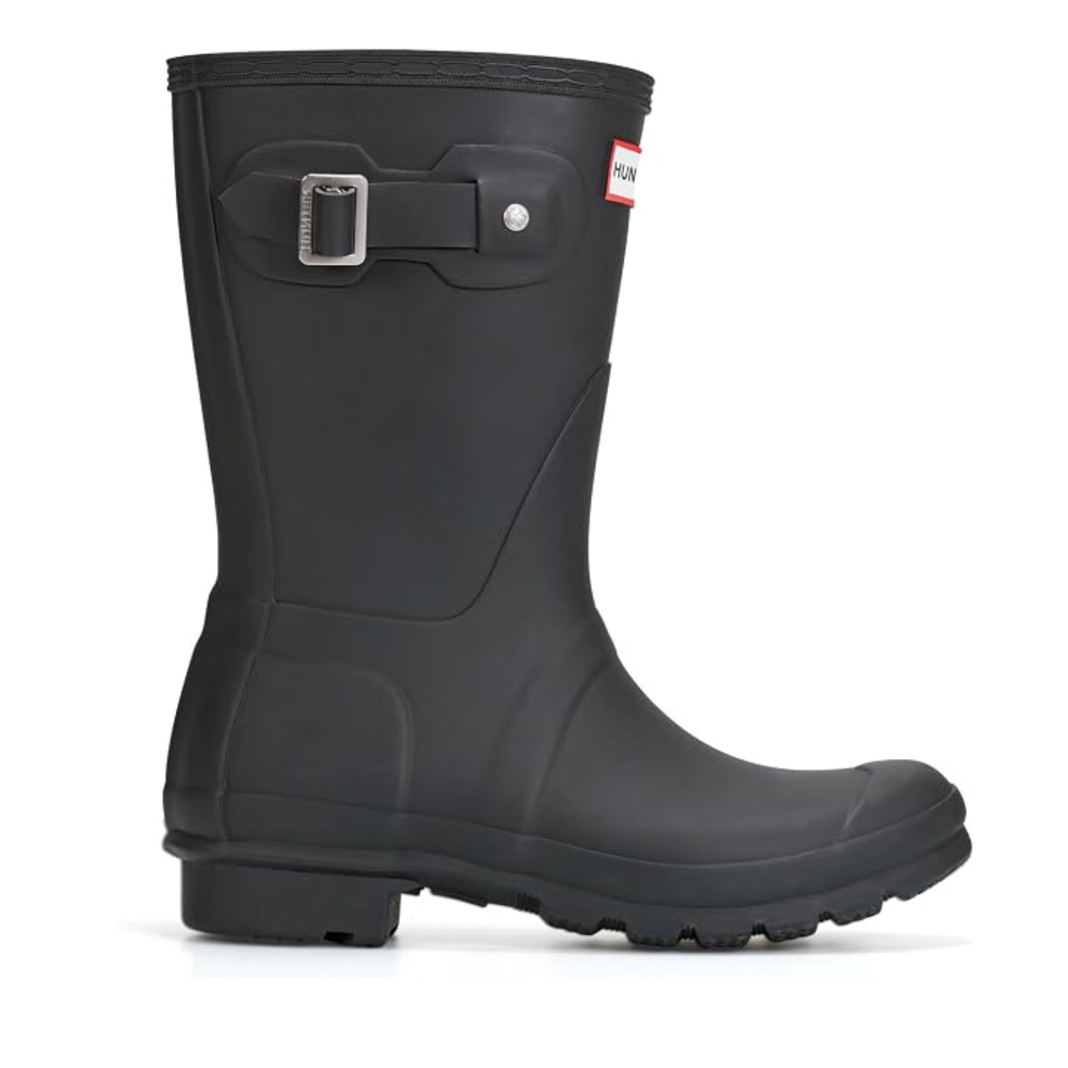 Hunter Women's Original Short Rain Boot Black side view
