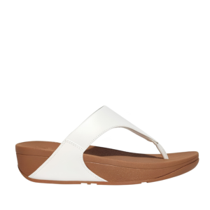 FitFlop Lulu Leather Toe-Post Sandal Urban White side view