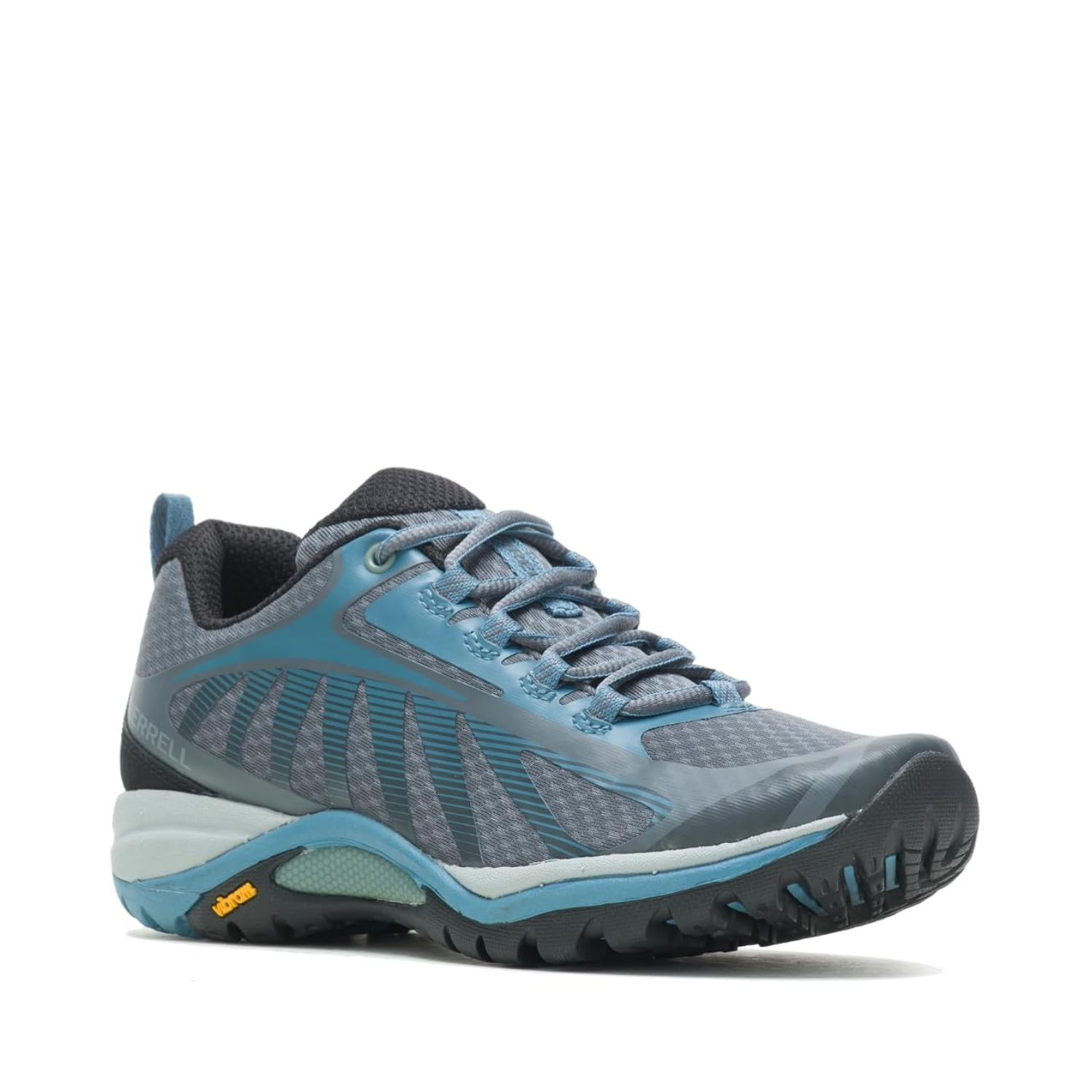 Merrell Women's Siren Edge 3 Hiking Shoe - Rock/Bluestone - Vibram TC5+ Outsole, Air Cushion Heel - Image 2