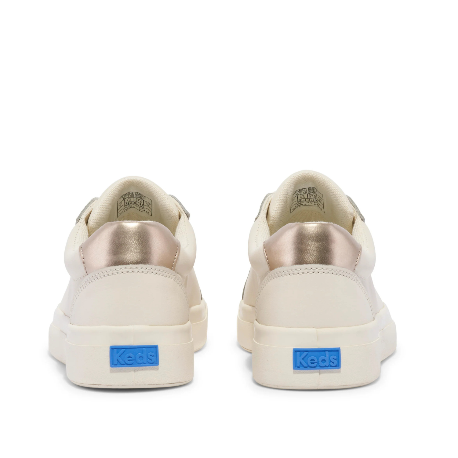 Keds Pursuit Leather Lace-Up Sneaker Egret Champagne