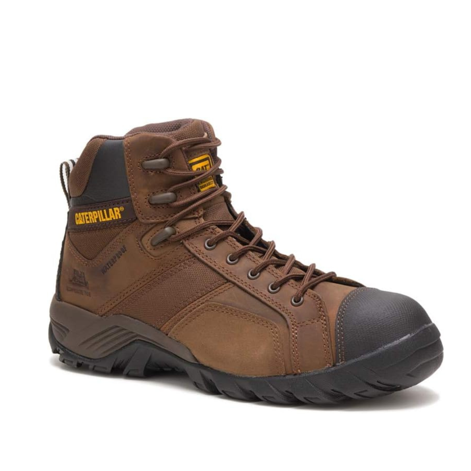 CAT Argon Hi Dark Brown composite toe waterproof boot
