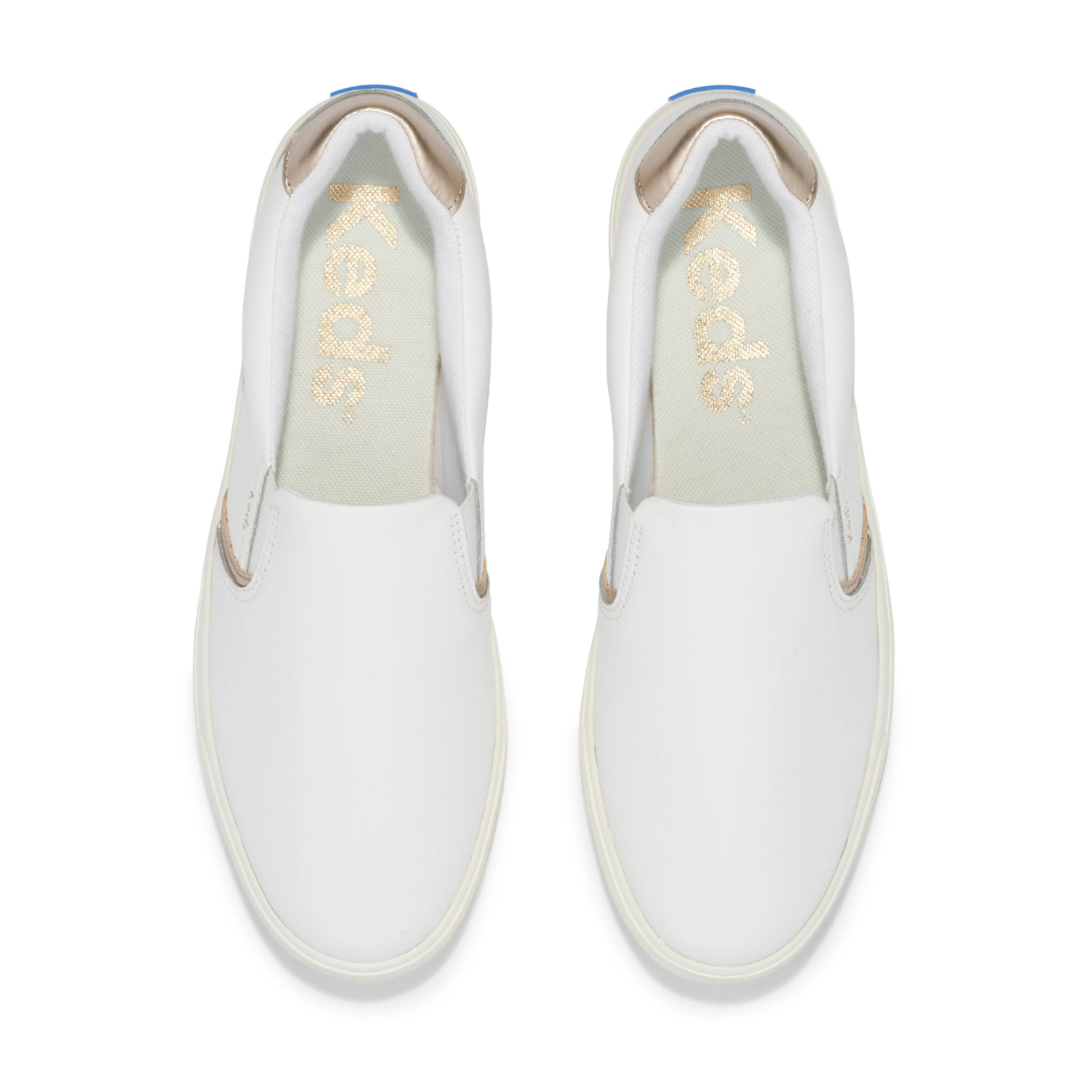 Keds Pursuit Leather Slip-On Sneaker Egret Champagne