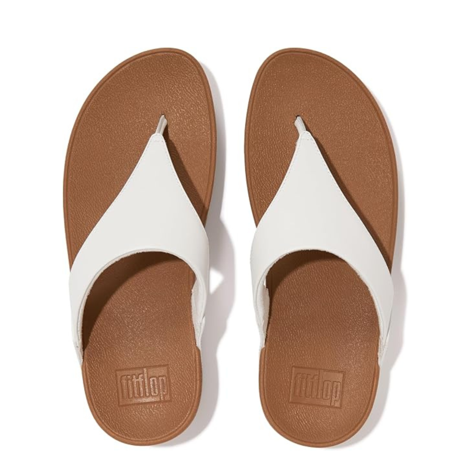 FitFlop Lulu Leather Toe-Post Sandal Urban White