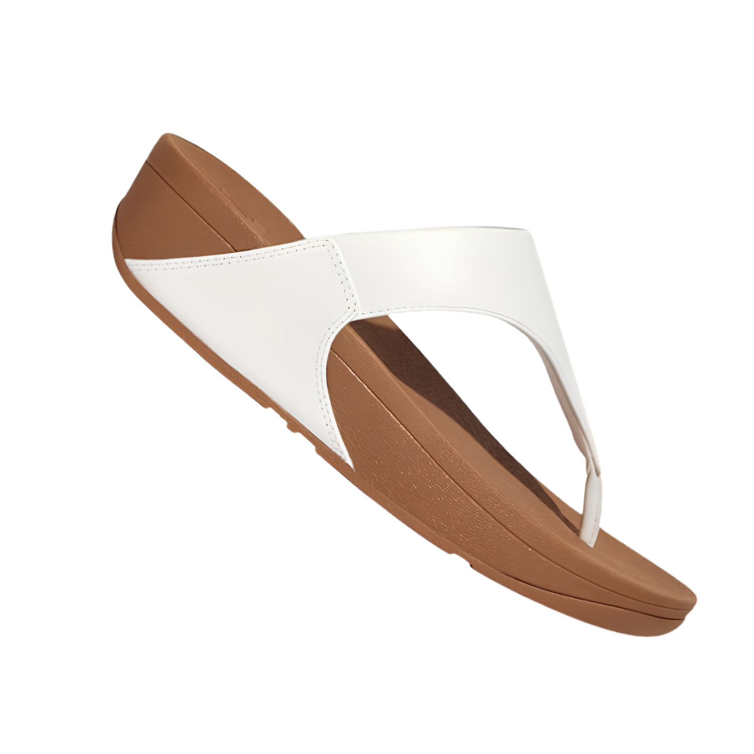 FitFlop Lulu Leather Toe-Post Sandal Urban White